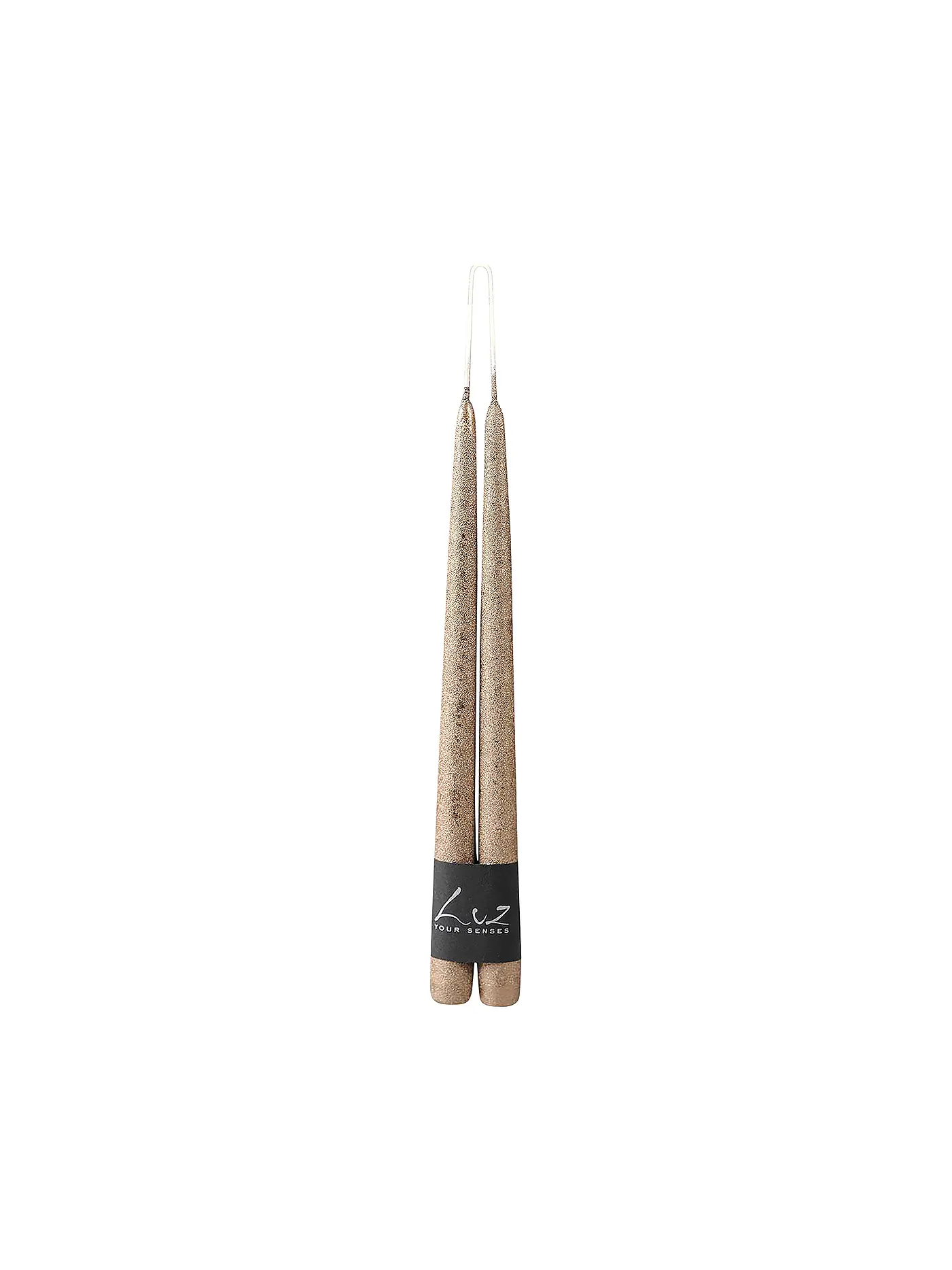 RASTELI | Paar Spitzkerzen "velours" - Luz Your Senses 30cm Antikgold | 